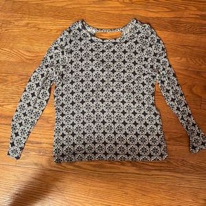 Loft open back lightweight long sleeve shirt